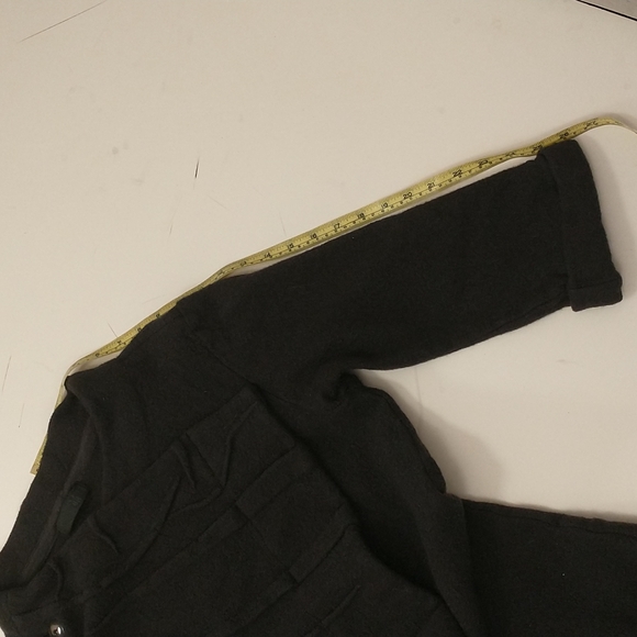 Avant Garde Moyuru Wool Coat Japanese Asymmetrical Art to Wear in Black  Damaged - Picture 15 of 16